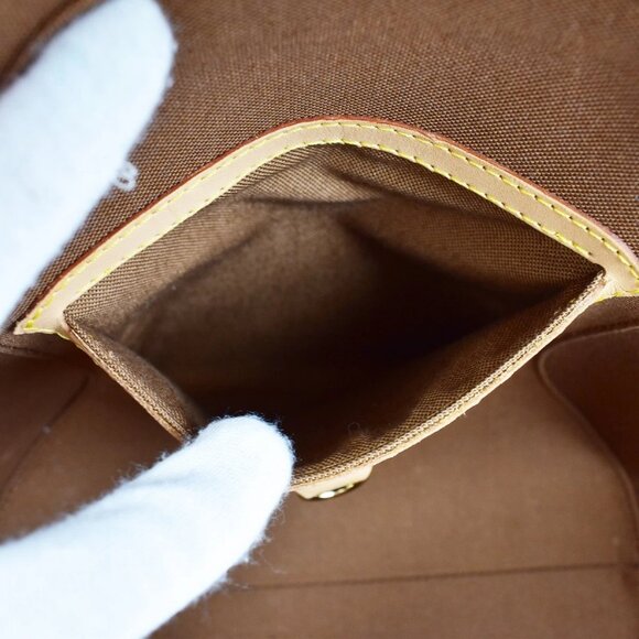 LOUIS VUITTON LV Logos Ellipse MM Hand Bag Monogram Leather Brown M51126 50RL382 - Picture 13 of 15